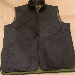 J Crew Quilted Men Vest Large Black